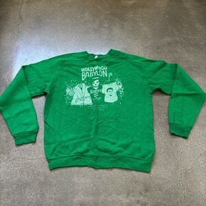 Hollywood Babylon green crewneck sweatshirt